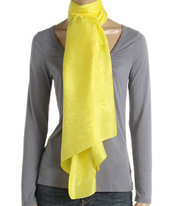 Versace Yellow Silk Scarf