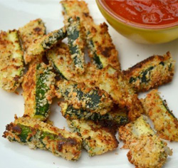 zucchini in panko and bake