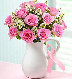 Pink Ribbon flower bouquet (