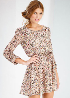 Delia's Leopard Print Chiffon Dress ($45)