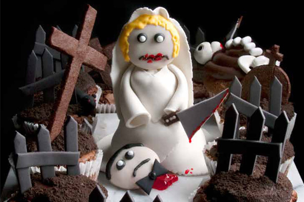Zombie Bride and Groom Cupcakes