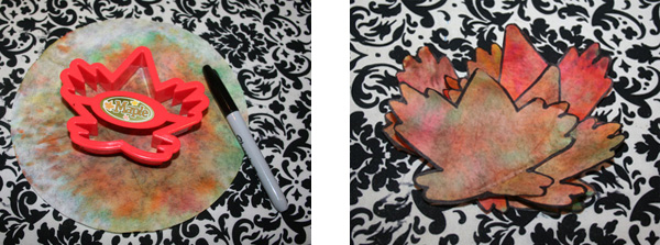 Step 4: Trace leaf shape, AND cut out