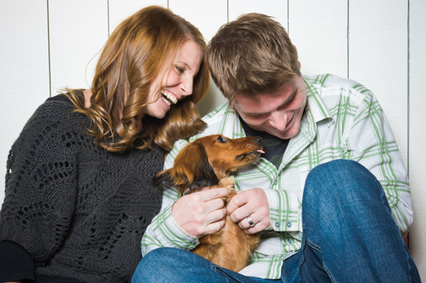 Couple adopting a dog