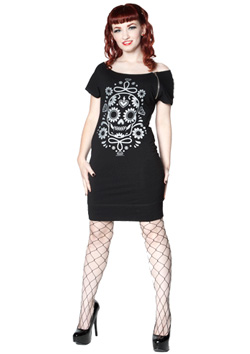 Day of the Dead print dress 