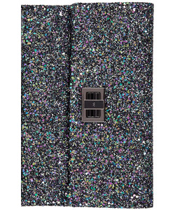 Anya Hindmarch blue glitter clutch