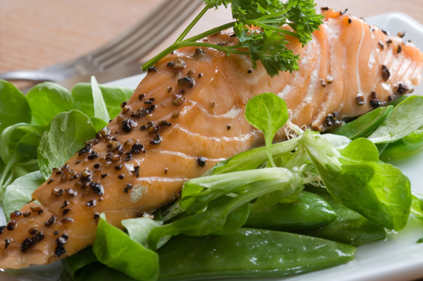 Grilled salmon