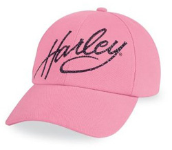 rhinestone-embellished Harley baseball cap