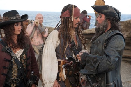 Johnny Depp and Penelope Cruz in Pirates of the Caribbean
