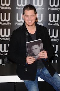 Michael Buble at his book launch for Onstage Offstage