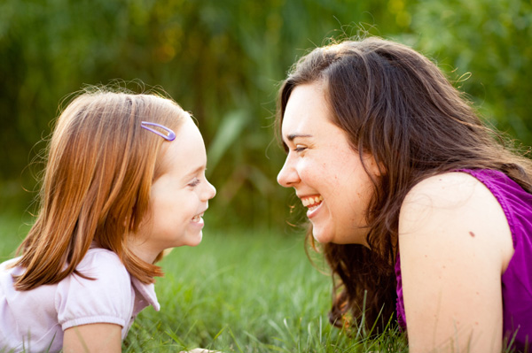 Mom with daughter