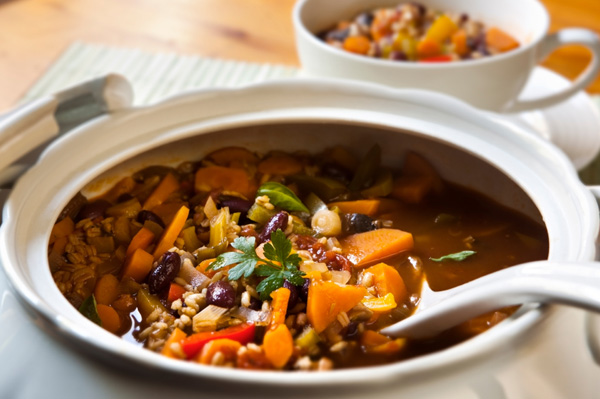 Mushroom barely carrot stew