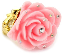 Pink flower ring