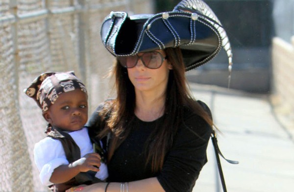 Sandra Bullock and son Louis