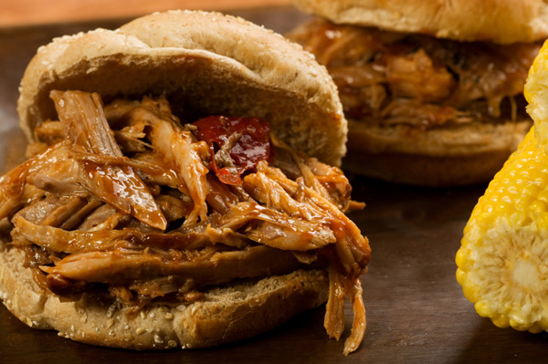 Shredded beef sandwich