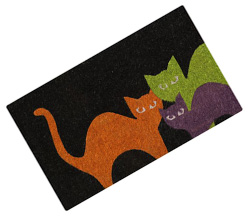 Scaredy cats door mat