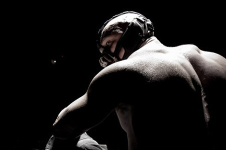 Tom Hardy as Bane in The Dark Knight Rises