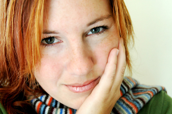 Woman with winter skin