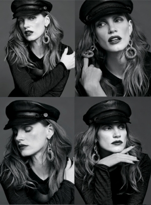 Jessica Chastain strikes several poses for ASOS