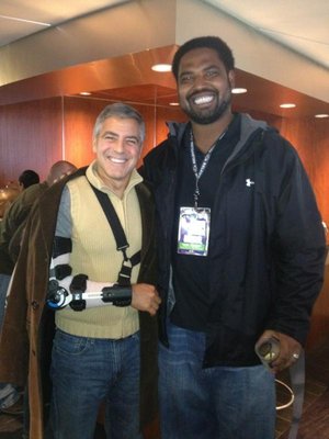 George Clooney and Jonathan Ogden 