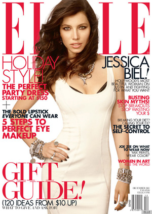 Jessica Biel December 2011 Elle magazine