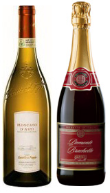 Brachetto and Moscato