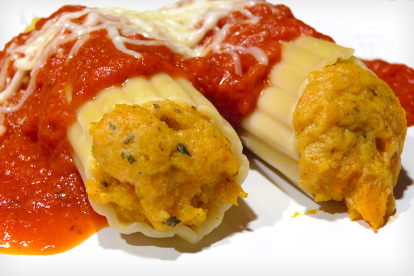 Butternut squash manicotti