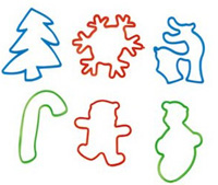 Christmas fun bands, set of 50 (Oriental Trading Company, $3)