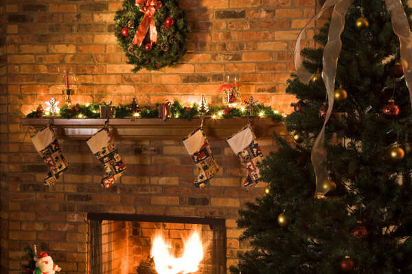 Christmas mantel