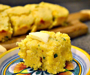 Cheddar and chive cornbread