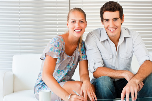 Couple planning for holidays