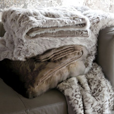 Faux fur throw