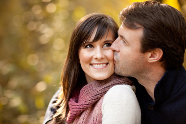Happy couple in the Fall