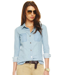 denim patchwork shirt 