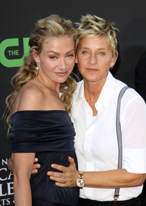Portia de Rossi and Ellen DeGeneres