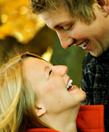 Fall portrait of couple