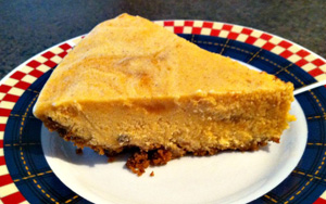 Frozen pumpkin mousse pie