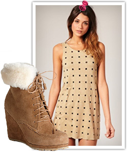 What to wear with fur wedges