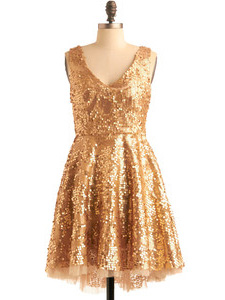dazzling gold dress