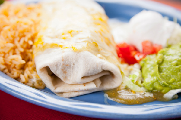 Homemade burrito
