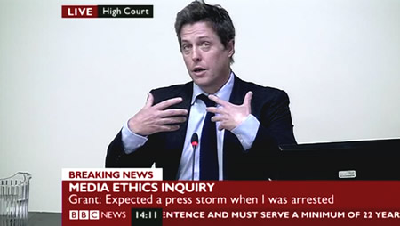 Hugh Grant claims press broke in his house