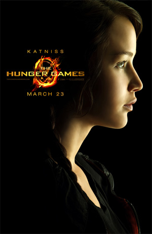 Jennifer Lawrence as Katniss in The Hunger Games