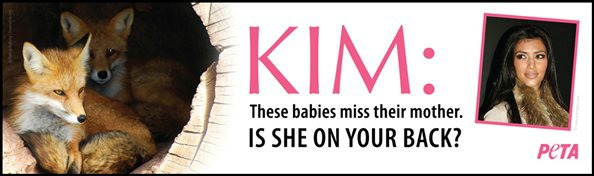Kim Kardashian PETA billboard