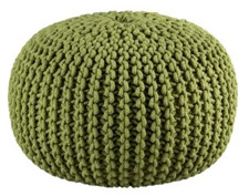 whimsical knitted poufs