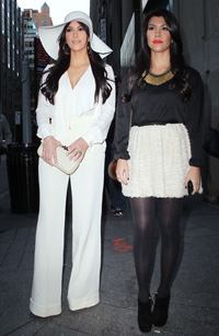 Kim and Kourtney Kardashian high fashion looks