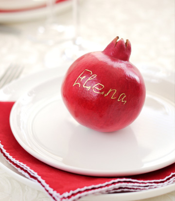 Pommegranate place card