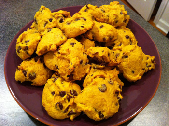 Pumpkin chocolate chip cookies