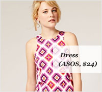 print shift dress