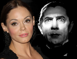 Rose McGowan and Count Dracula