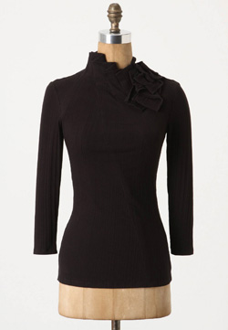 Ruffled demi turtleneck
