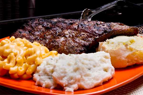 Soul food - Ribs, Mac & Cheese, Mashed Potato, Biscuit